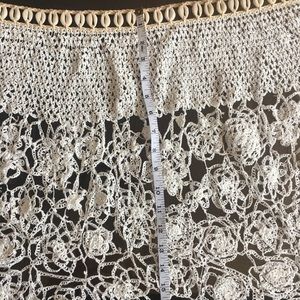 Handmade crochet coverup skirt
